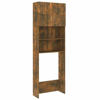 Wasmachinekast 64x25,5x190 cm gerookt eikenkleurig 2