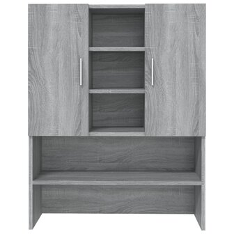Wasmachinekast 70,5x25,5x90 cm grijs sonoma eikenkleurig 6