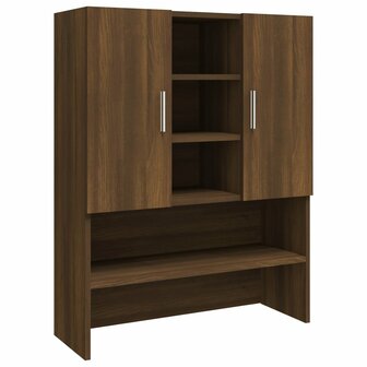 Wasmachinekast 70,5x25,5x90 cm bruin eikenkleur 2