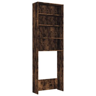 Wasmachinekast 64x24x190 cm gerookt eikenkleurig 2