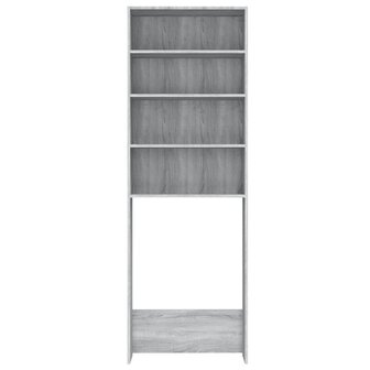Wasmachinekast 64x24x190 cm grijs sonoma eikenkleurig 6