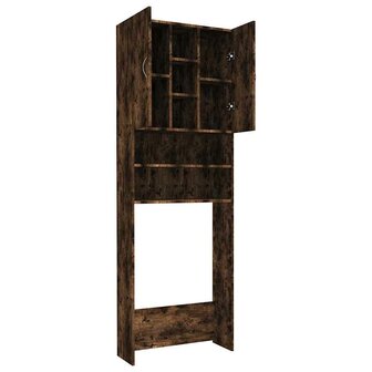 Wasmachinekast 64x25,5x190 cm gerookt eikenkleurig 7