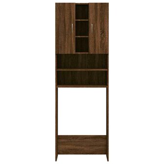 Wasmachinekast 64x25,5x190 cm bruin eikenkleur 6