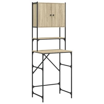 Wasmachinekast 68x48,5x194 cm sonoma eikenkleurig 2