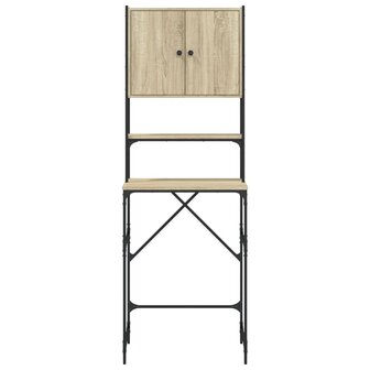 Wasmachinekast 68x48,5x194 cm sonoma eikenkleurig 8