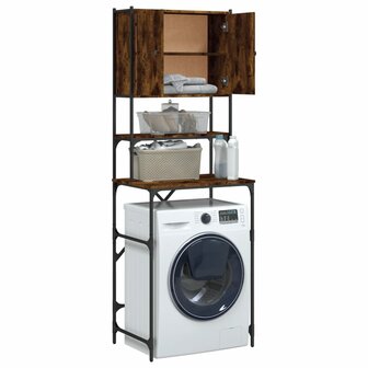 Wasmachinekast 68x48,5x194 cm gerookt eikenkleurig 6