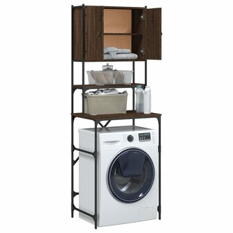 Wasmachinekast 68x48,5x194 cm bruin eikenkleur 6