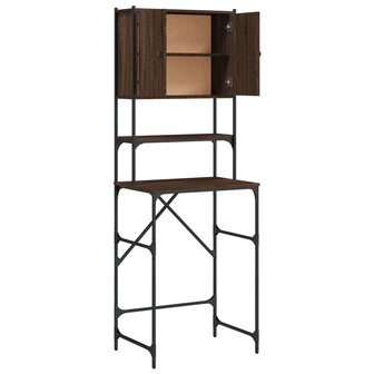 Wasmachinekast 68x48,5x194 cm bruin eikenkleur 7
