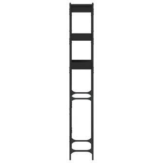 Wasmachinekast 67x25x163 cm bewerkt hout zwart 7