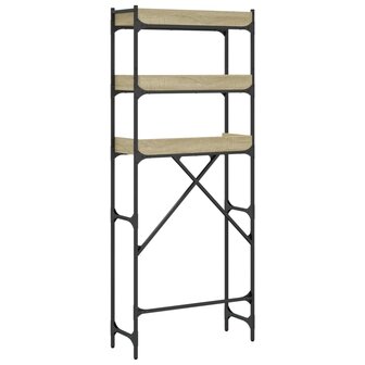 Wasmachinekast 67x25x163 cm bewerkt hout sonoma eikenkleurig 8