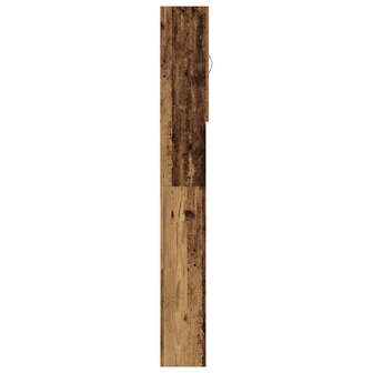 Wasmachinekast 64x25,5x190 cm oud houtkleurig 8