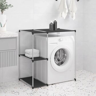 Opbergrek voor boven wasmachine 87x55x90,5 cm ijzer zwart  1