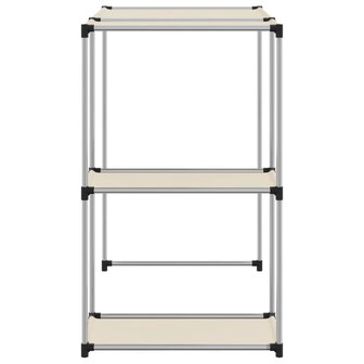 Opbergrek voor boven wasmachine 87x55x90,5cm ijzer cr&egrave;mekleurig 4
