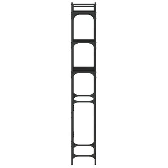 Wasmachinerek 67x25x163 cm bewerkt hout zwart 7