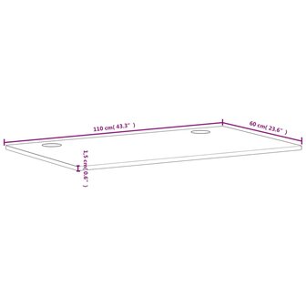 Bureaublad 110x60x1,5 cm massief beukenhout 7