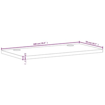 Bureaublad 100x50x2,5 cm massief beukenhout 7