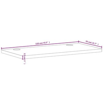 Bureaublad 110x55x2,5 cm massief beukenhout 7