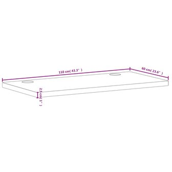 Bureaublad 110x60x2,5 cm massief beukenhout 7