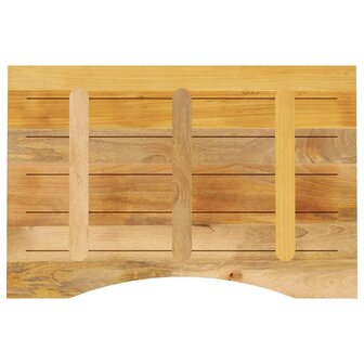 Bureaublad met ronding 90x50x2,5 cm massief ruw mangohout 5