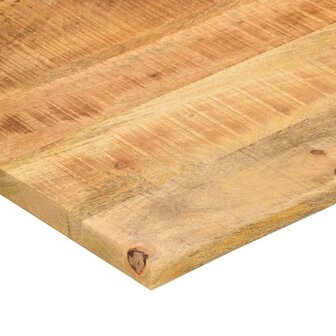 Bureaublad met ronding 90x50x2,5 cm massief ruw mangohout 6