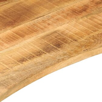 Bureaublad met ronding 90x60x2,5 cm massief ruw mangohout 7