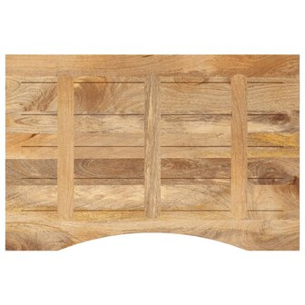 Bureaublad met ronding 90x50x2,5 cm massief ruw mangohout 5