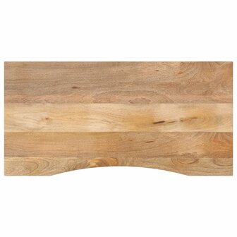 Bureaublad met ronding 110x50x2,5 cm massief ruw mangohout 1