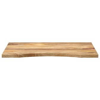 Bureaublad met ronding 90x60x2,5 cm massief ruw mangohout 3