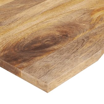 Bureaublad met ronding 90x60x2,5 cm massief ruw mangohout 6