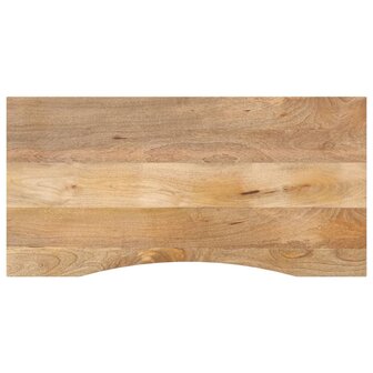 Bureaublad met ronding 110x60x2,5 cm massief ruw mangohout 1