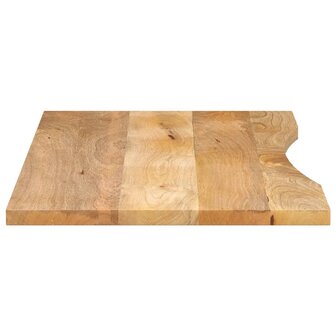 Bureaublad met ronding 110x60x2,5 cm massief ruw mangohout 4