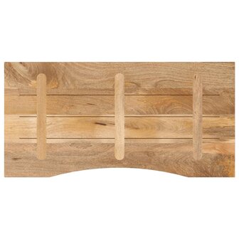 Bureaublad met ronding 110x60x2,5 cm massief ruw mangohout 5