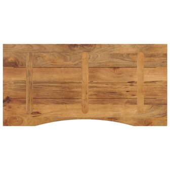 Bureaublad met ronding 110x50x2,5 cm massief ruw mangohout 5