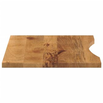 Bureaublad met ronding 100x60x2,5 cm massief ruw mangohout 4