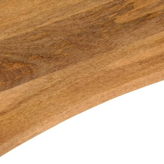Bureaublad met ronding 100x60x2,5 cm massief ruw mangohout 7