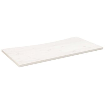 Bureaublad 100x60x2,5 cm massief grenenhout wit 2
