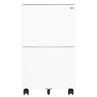 Ladeblok verrijdbaar 39x45x67 cm staal wit 2