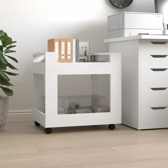 Bureaukastje 60x45x60 cm bewerkt hout wit 1