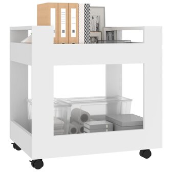 Bureaukastje 60x45x60 cm bewerkt hout wit 3