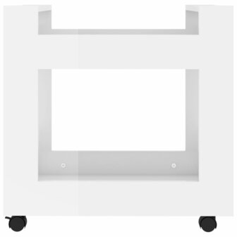 Bureaukastje 60x45x60 cm bewerkt hout hoogglans wit 5