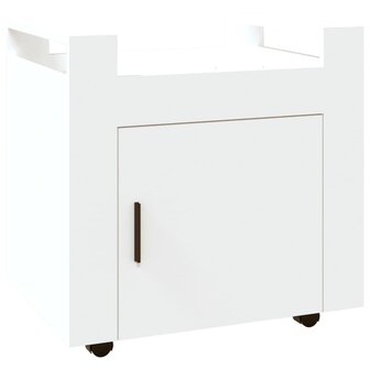 Bureaukastje 60x45x60 cm bewerkt hout wit 2