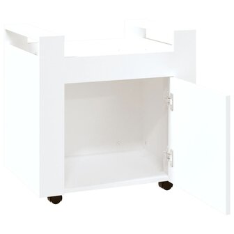 Bureaukastje 60x45x60 cm bewerkt hout wit 7