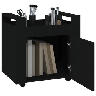 Bureaukastje 60x45x60 cm bewerkt hout zwart 5