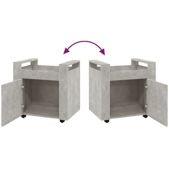 Bureaukastje 60x45x60 cm bewerkt hout betongrijs 9