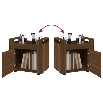 Bureaukastje 60x45x60 cm bewerkt hout bruin eikenkleur 9