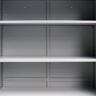 Kantoorkast met 2 deuren staal 90x40x180 cm grijs 5