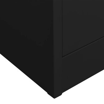 Kantoorkast 90x40x180 cm staal zwart 7