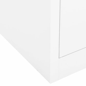 Kantoorkast 90x40x102 cm staal wit 9