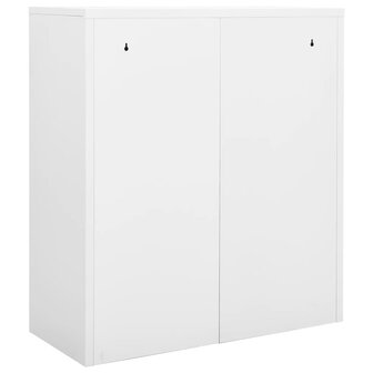 Kantoorkast 90x40x102 cm staal wit 5