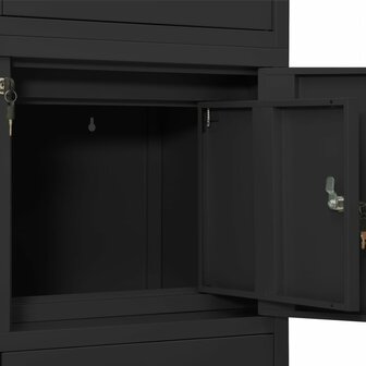 Kantoorkast 90x40x180 cm staal antracietkleurig 6